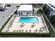 Aerial view of community pool and surrounding deck at 22375 Edgewater Dr # 147, Punta Gorda, FL 33980