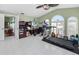 Home gym with treadmill and office space at 2275 Kenya Ln, Punta Gorda, FL 33983