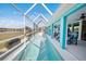 Inviting pool area with screened enclosure and seating at 2275 Kenya Ln, Punta Gorda, FL 33983