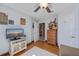 Bedroom with wood floors and built-in storage at 24362 Yacht Club Blvd, Punta Gorda, FL 33955