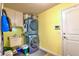 Convenient laundry room with washer, dryer, and utility sink at 26572 Trinilas Dr, Punta Gorda, FL 33983