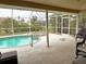 Spacious pool area with screened enclosure at 273 Mark Twain Ln, Rotonda West, FL 33947