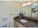 Clean bathroom with granite vanity and updated fixtures at 3335 Purple Martin Dr # 6, Punta Gorda, FL 33950
