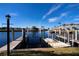 Private boat dock with floating dock and lift at 3335 Purple Martin Dr # 6, Punta Gorda, FL 33950