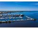 Aerial view of a full-service marina with many boats at 3335 Purple Martin Dr # 6, Punta Gorda, FL 33950