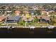 Aerial view of a luxury waterfront home with pool at 343 Portofino Dr, Punta Gorda, FL 33950