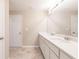 Double vanity bathroom with white cabinets and quartz countertop at 3495 Levee St, North Port, FL 34288