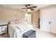 Bright bedroom with double closets and ceiling fan at 3495 Levee St, North Port, FL 34288
