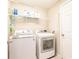 Laundry room with washer, dryer, and shelving at 3495 Levee St, North Port, FL 34288