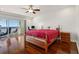 Bedroom with ocean views and hardwood floors at 101 N Marion Ct # 131, Punta Gorda, FL 33950