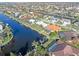 Aerial view of canal front property at 1075 Messina Dr, Punta Gorda, FL 33950