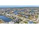 Aerial view of waterfront homes and community at 1217 Spoonbill Dr, Punta Gorda, FL 33950