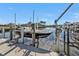 Private boat dock with lift in a desirable location at 1217 Spoonbill Dr, Punta Gorda, FL 33950