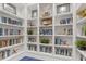 Built-in bookshelves filled with various books at 1259 Backspin Dr, Englewood, FL 34223