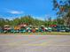 Organized racks of colorful kayaks available for residents to enjoy paddling at 136 Seaward Way, North Port, FL 34287