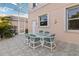 Outdoor patio with table and chairs at 1811 Scarlett Ave, North Port, FL 34289