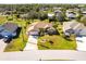 An aerial view showcasing a house's location within a residential neighborhood at 183 Castile Ct, Punta Gorda, FL 33983