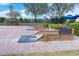 Organized horseshoe pit with lane markers and safety barriers at 2860 Arugula Dr, North Port, FL 34289