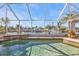 Relaxing screened pool overlooking canal at 498 E Tarpon Nw Blvd, Port Charlotte, FL 33952