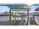 A covered boat lift with an open view of the canal offers convenience for boaters at 5194 Fleming St, Port Charlotte, FL 33981