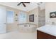 Spa-like bathroom with corner soaking tub and separate shower at 1454 Surfbird Ct, Punta Gorda, FL 33950