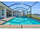 Refreshing pool with screened enclosure and patio at 15100 River Birch Ct, Punta Gorda, FL 33955