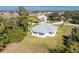 Aerial view of a single-story home with a large backyard at 17521 Pomegrante Way, Punta Gorda, FL 33955