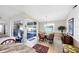 Casual dining area with glass-top table and view of the pool at 1824 Dawnview St, North Port, FL 34288