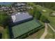 Aerial view of community tennis court at 1840 Bobcat Trl, North Port, FL 34288