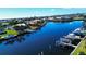 Aerial view of waterfront community with boats and docks at 2601 W Marion Ave # 45C, Punta Gorda, FL 33950