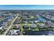 Bird's-eye view of the property and surrounding neighborhood at 3307 Dominica Ct, Punta Gorda, FL 33950