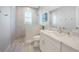 Clean bathroom with walk-in shower and single vanity at 3307 Dominica Ct, Punta Gorda, FL 33950