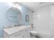 Clean bathroom with white subway tiles and bathtub at 3640 Bal Harbor Blvd # 313, Punta Gorda, FL 33950