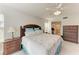 Main bedroom with king-size bed and ensuite bathroom at 601 Shreve St # 46A, Punta Gorda, FL 33950