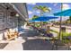 Outdoor seating area at a coffee shop at 604 Foxwood Blvd, Englewood, FL 34223