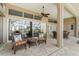 Spacious covered patio with wicker furniture at 920 Via Tripoli, Punta Gorda, FL 33950