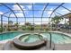 Screened-in spa with water access views at 920 Via Tripoli, Punta Gorda, FL 33950