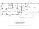 Detailed floor plan of the house layout with dimensions, showcasing the arrangement of rooms and spaces at 1117 Topelis Dr, Englewood, FL 34223