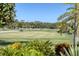 Well-maintained putting green surrounded by tropical foliage at 1207 Highland Greens Dr, Venice, FL 34285