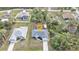 Overhead view of home showcases landscaping and the property's setting at 1230 Gantry Rd, North Port, FL 34288