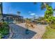 Backyard with screened pool, boat dock and waterfront access at 18390 Burkholder Cir, Port Charlotte, FL 33948