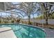 Sparkling screened pool with a view of the backyard at 3189 Tally Ho Rd, North Port, FL 34291