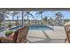 Inviting screened pool area with canal views at 407 Dunn Ne Dr, Port Charlotte, FL 33952