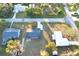 Aerial perspective of property and surrounding homes at 4200 Kilpatrick St, Port Charlotte, FL 33948