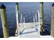 Aluminum dock with railing and ramp for easy water access at 422 Omen St, Punta Gorda, FL 33982