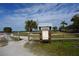 Informative sign at the entrance to Peace River Shores park at 422 Omen St, Punta Gorda, FL 33982