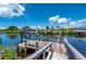 Private dock with boat lift and beautiful canal views at 4630 Fallon Cir, Port Charlotte, FL 33948