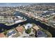 Aerial view of house and surrounding neighborhood at 490 Sorrento Ct, Punta Gorda, FL 33950