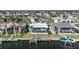 Aerial view of canal front home at 525 Port Bendres Dr, Punta Gorda, FL 33950