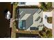 Overhead view of home, pool, and canal-side location at 1014 Francesca Ct, Punta Gorda, FL 33950